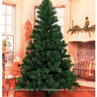 Cây thông noel 2,1m tặng sao đỉnh và dây kim tuyến