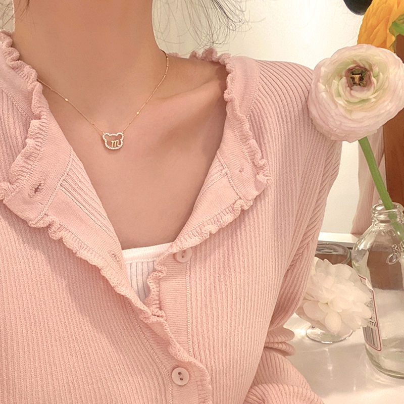 Dây chuyền titan nữ không gỉ mặt hình gấu xinh xắn đáng yêu thời trang ins hàn quốc trẻ trung mẫu mới