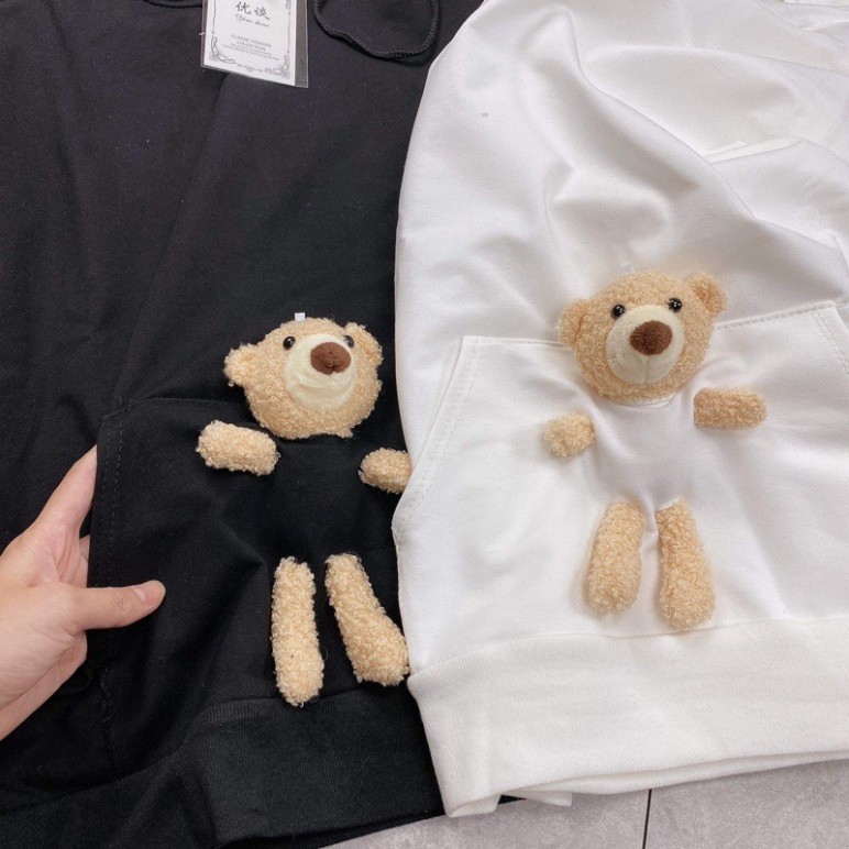 Áo hoodie tai thỏ kèm gấu siêu hot