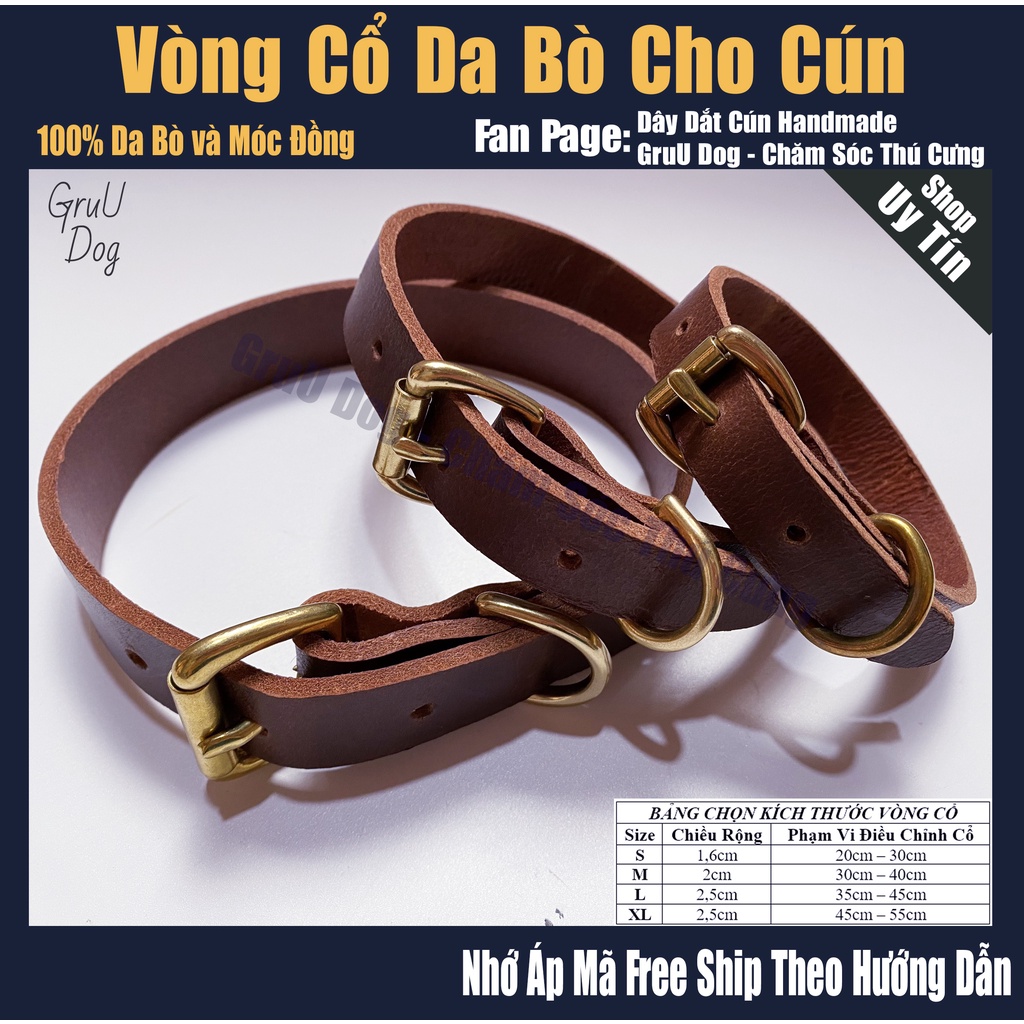 Vòng cổ cho chó GruU Dog cao cấp