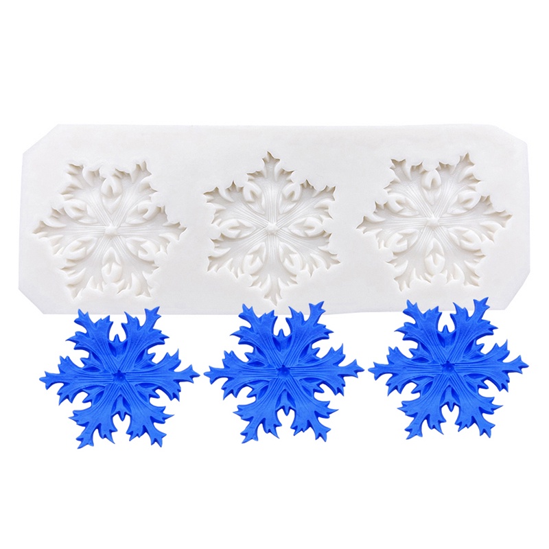 Khuôn Silicone Làm Bánh Hình Bông Tuyết Xinh Xắn