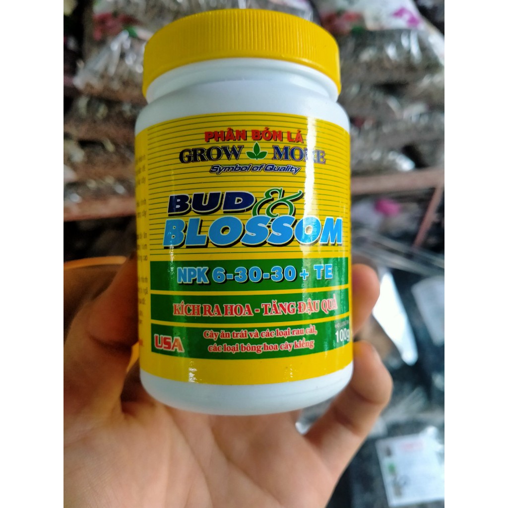 Phân Bón Lá Kích Thích Ra Hoa Tăng Đậu Quả Growmore Bud Blossom 6-30-30+Te