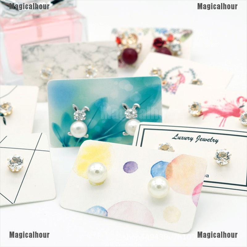 Set 100 Thẻ Gắn Bông Tai 3x5cm