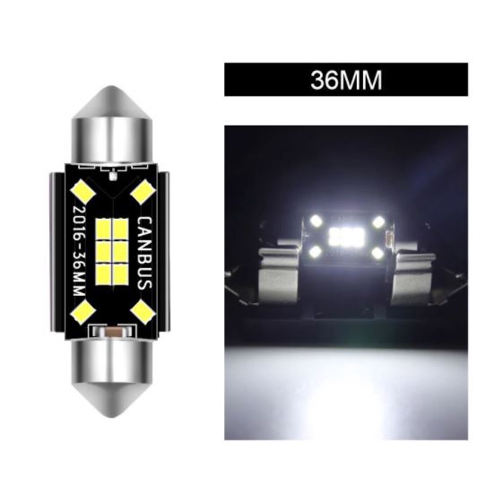 1 bóng đèn Led trần ô tô 31mm 36mm 39mm 41mm siêu sáng Canbus 10smd 2016