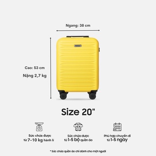 Bộ 2 vali ROVER Emi - Size 20" & Size 24"
