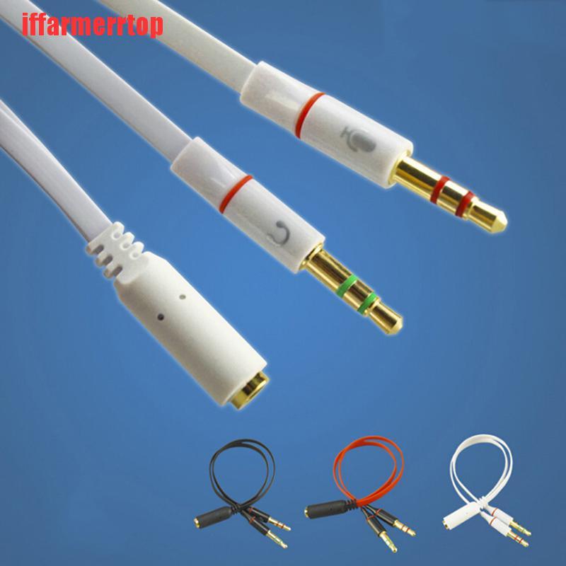 (Ip-Code) 1 Pc 3.5 mm Y Splitter 2 Jack Male Sang 1 Female