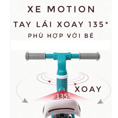 Xe chòi chân thăng bằng cho bé MOTION, có bàn đạp 2in1 khung thép yên da-Xe chòi chân motion cho bé 3 bánh,chịu lực 40kg