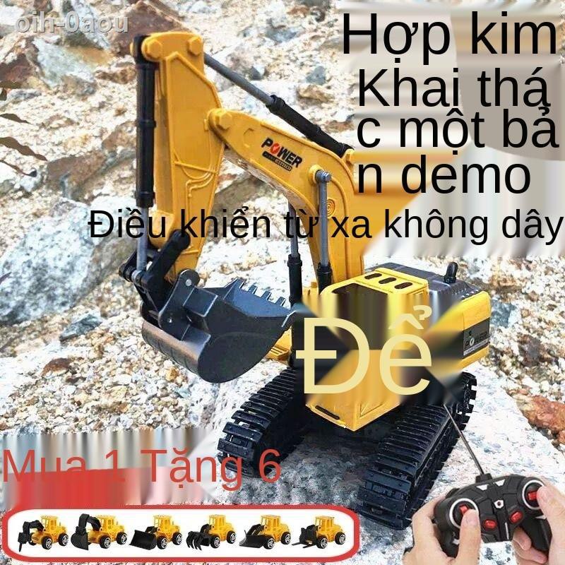máy xúc điều khiển từ xa cho trẻ em đồ chơi ô tô cậu bé