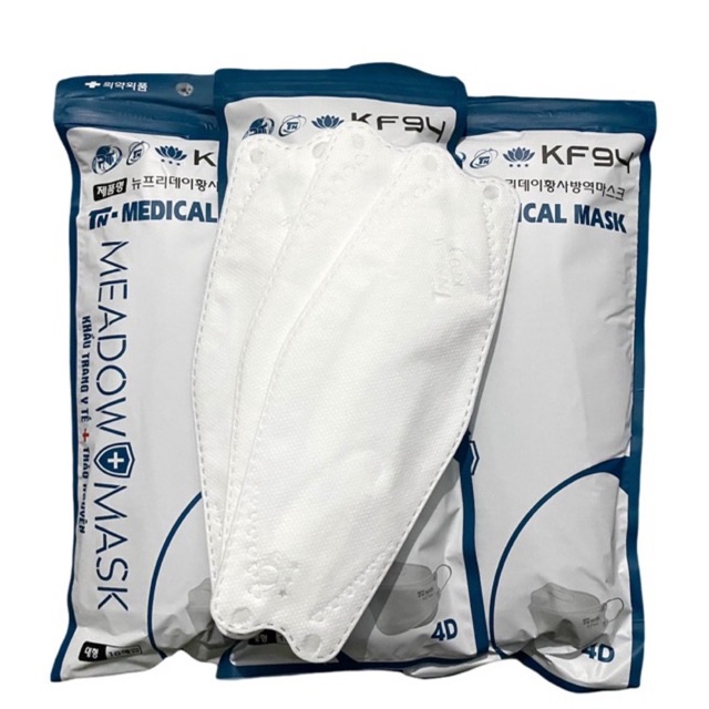 Khẩu trang Y tế Thảo Nguyên – KF94 - 4D - hàng chính hãng - bịch 10 cái