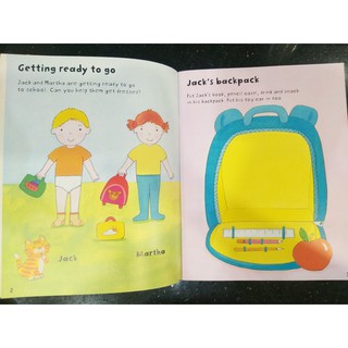 Bộ nhập - Usborne sticker book - Starting School