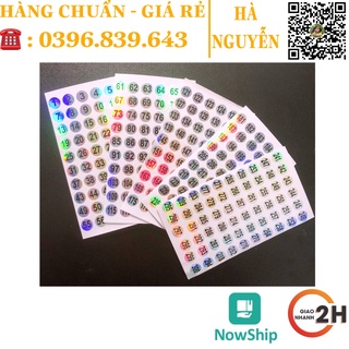 TEm Số Dán Đánh Số Thứ Tự - Decal Số Bảy Màu