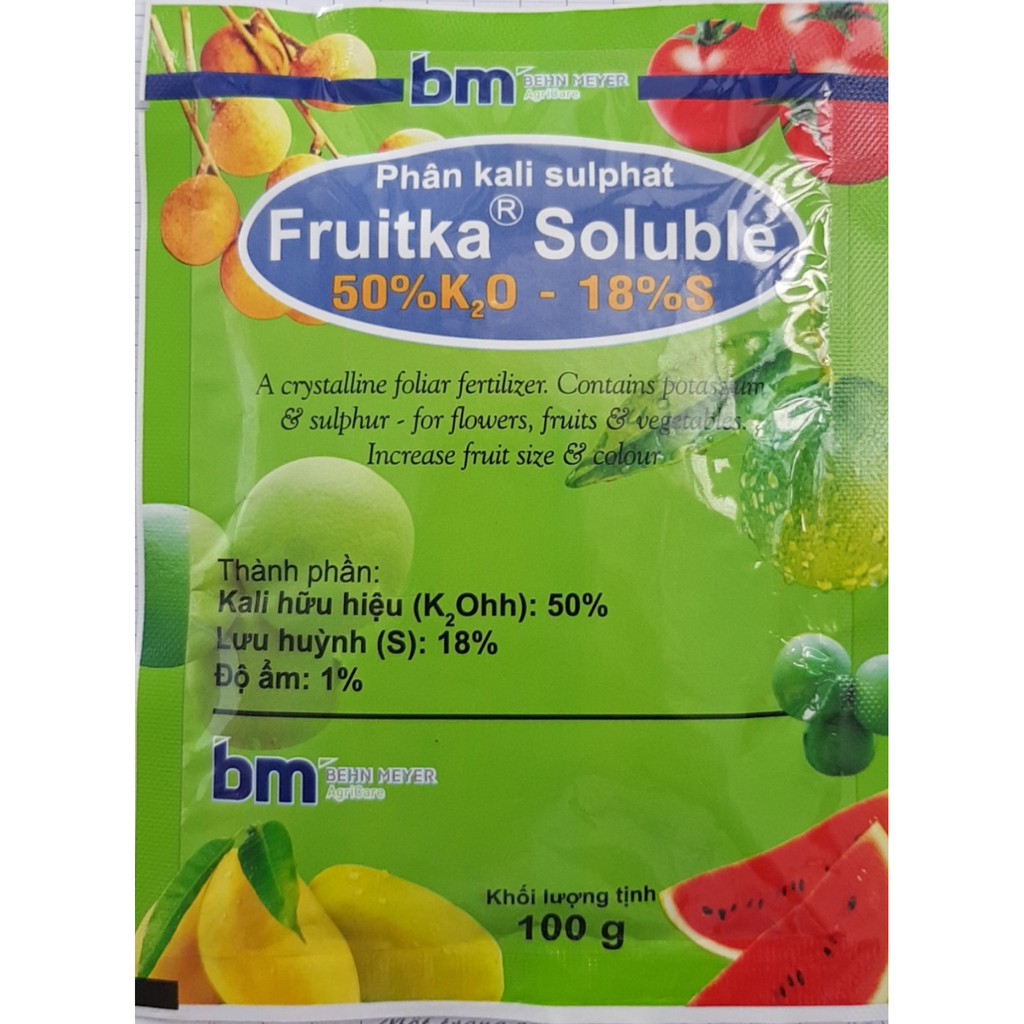 Phân Kali Sulphat - Fruitka Soluble - 100g