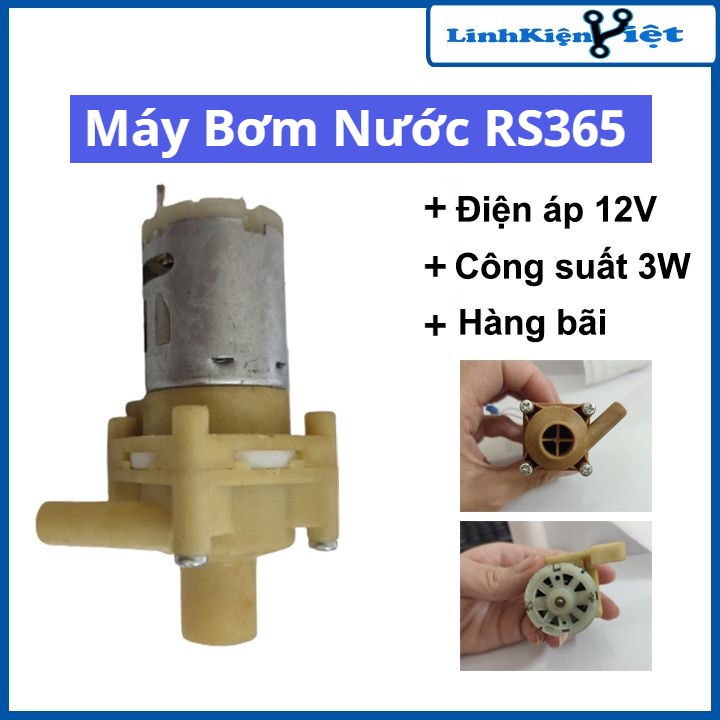 Máy bơm nước 12V 3W RS365 hàng bãi máy bơm máy lọc nước