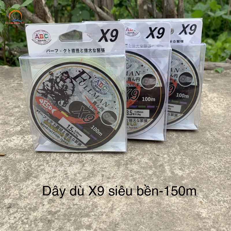 Dây dù pe siêu bền X9 ABC Fullman dây nhợ 7 màu mịn chắc chắn