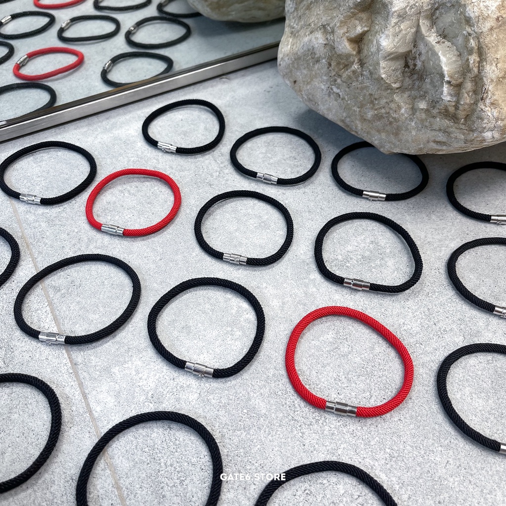 Vòng tay bện thừng phong thủy, dây đeo Unisex khóa nam châm tài lộc may mắn - GATE6 - #4804