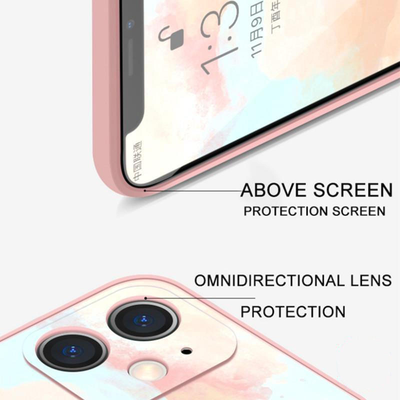 ỐP LƯNG IPHONE 12 VUÔNG MÀU NƯỚC SPLASH 12 PRO MAX 11 PRO MAX XS MAX 7 PLUS VIỀN VUÔNG LIKGUS NJOYSHOP | BigBuy360 - bigbuy360.vn