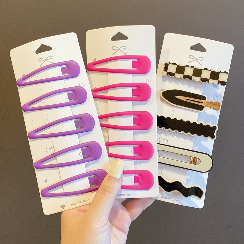 Bộ kẹp tóc hình giọt nước dễ thương phong cách Hàn quốc cho bé gái