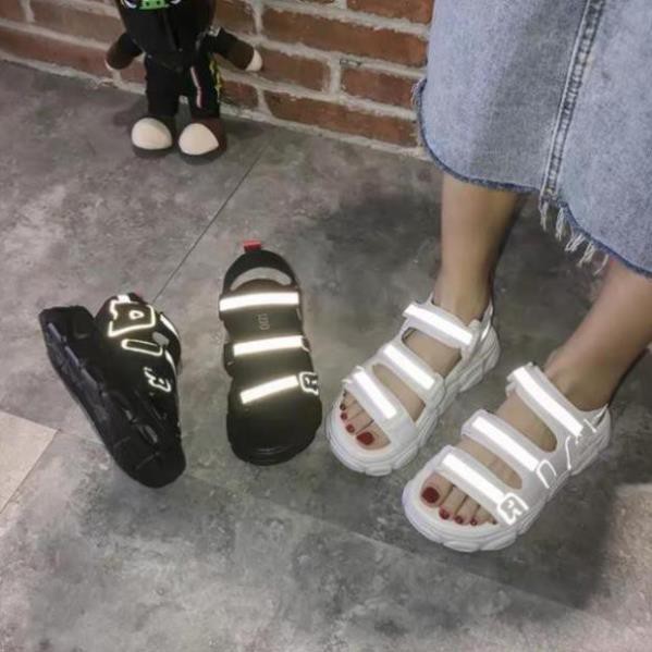 ] Dép sandal nữ 3 quai phản quang