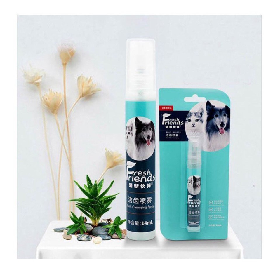 Xịt Thơm Miệng Cho Chó Mèo Fresh Friend 14ml