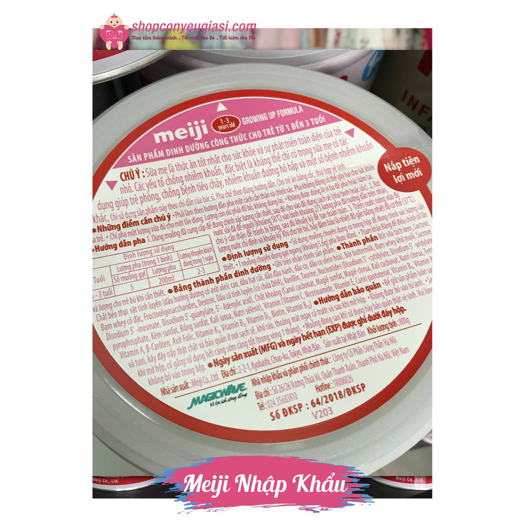 Sữa Meiji số 9 Nhập Khẩu - 800g- Date 16/6/2023