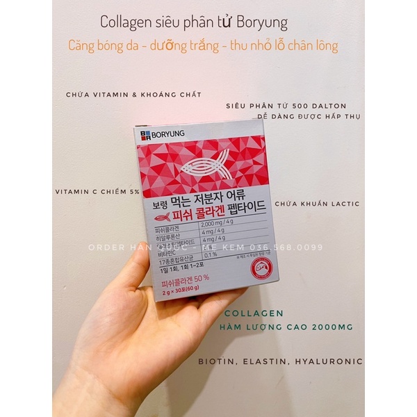 Collagen boryung hộp 30 gói