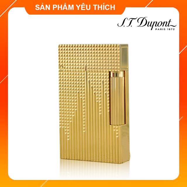 Hộp-Quẹt Bật-Lửa Dupont D12V Họa Tiết Kẻ Dọc Tạo Lượn Sóng Độc Đáo - Dùng g.a-Đá Cao Cấp