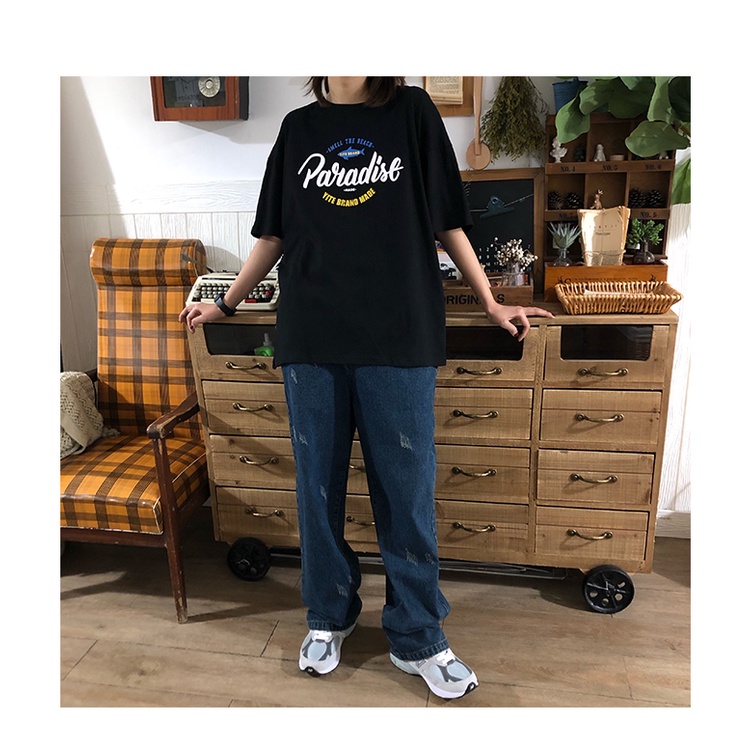 Áo thun tay lỡ  PARADISE  phông Unisex nam nữ tee oversize form rộng pull Ulzzang Streetwear Hàn Quốc vải mềm
