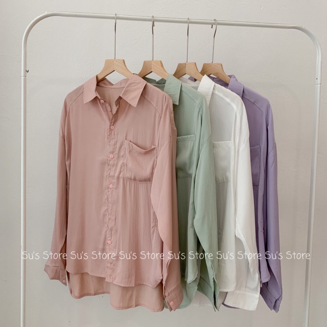 [Mã WASKT304 giảm 15% tối đa 30K đơn 99K] Áo sơmi dài tay túi trước đũi mềm A1345 SUSTORE