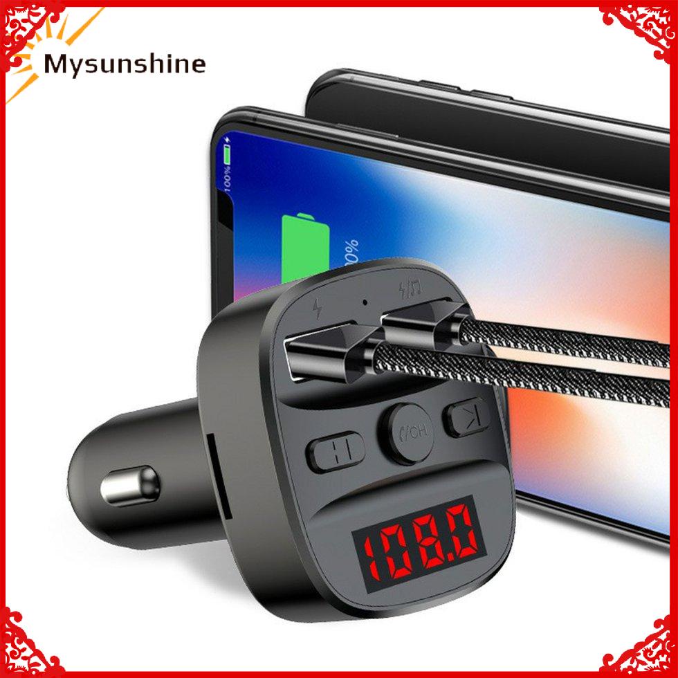 T60 Universal Car Charger FM Transmitter Wireless 5.0 Car Audio MP3 Player