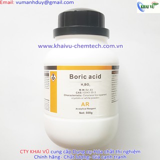 Boric acid H3BO3 chai 500g axit boric diệt gián kiến TINH KHIẾT CAS 10043-35-3