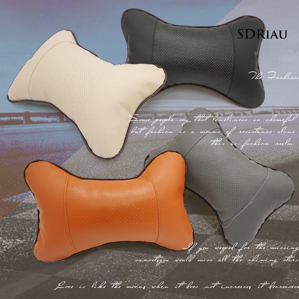 Gối tựa cổ màu trơn hình xương thông dụng cho ghế ngồi xe hơi