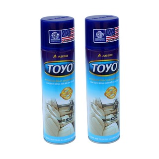 Bộ 2 chai xịt làm bóng đồ da và gỗ TOYO 500ML