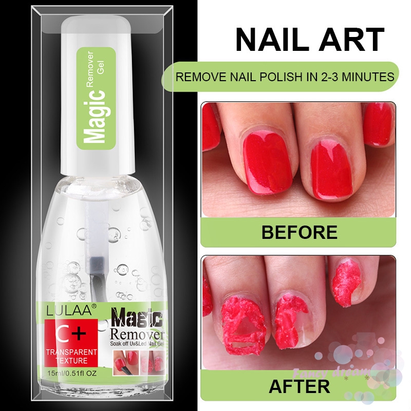 Dung dịch tẩy sơn móng tay UV Gel 15ml nhanh chóng tiện lợi