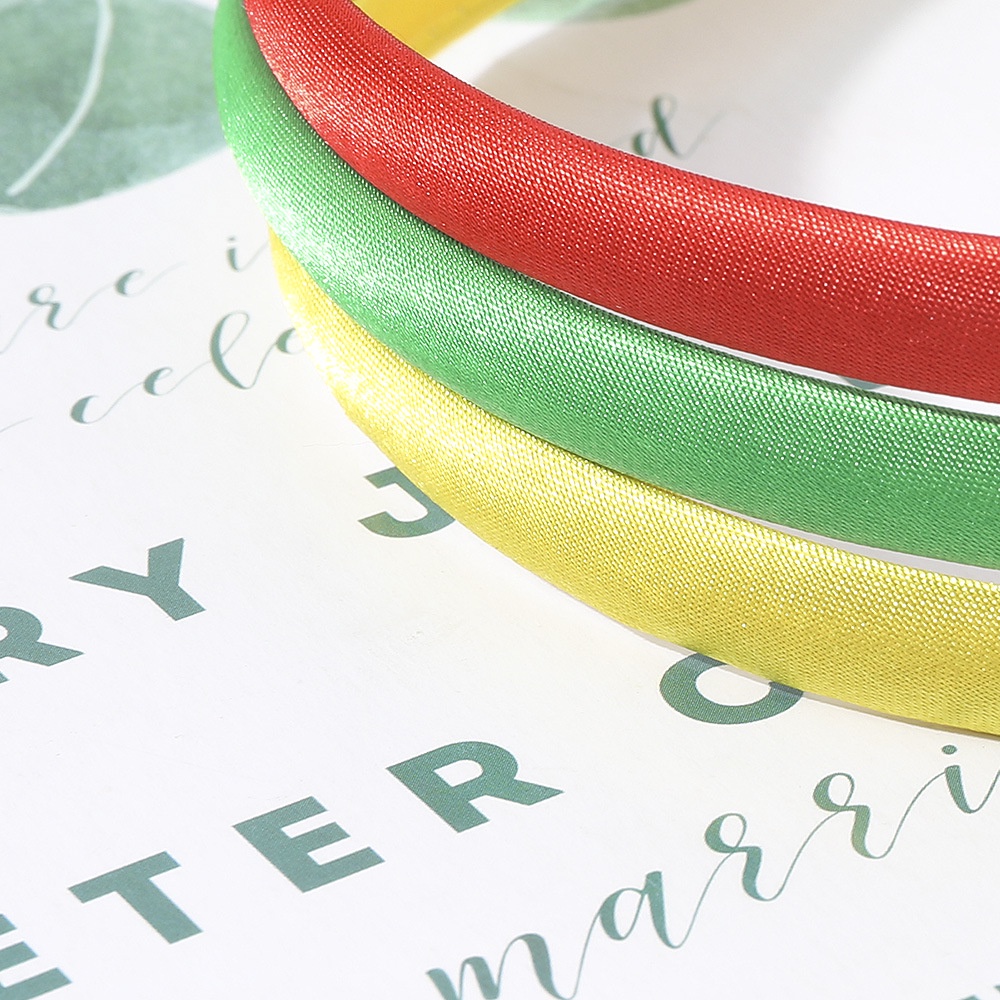 Cài tóc vải trơn phi bóng đơn giản nhiều màu cho nữ CA14