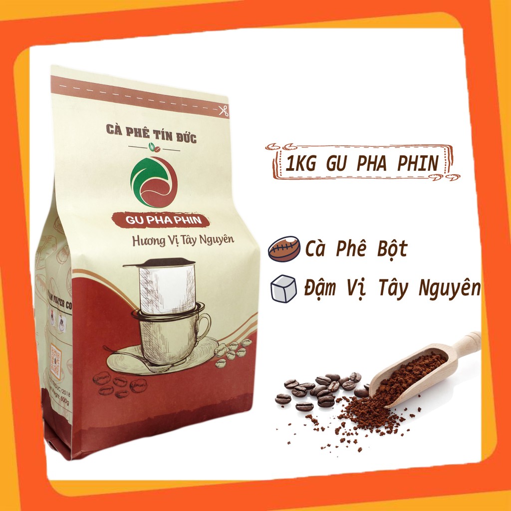 1KG Bột Cà Phê Chất Lượng Cao Gu Pha Phin, Cafe Tín Đức Gia Lai