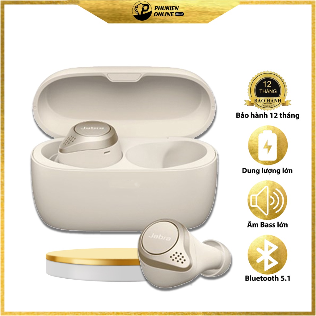 Tai Nghe Bluetooth True Wireless FLOVEME JABRA Elite 75T Wireless Charging Sạc Không Dây {BẢO HÀNH ĐỔI MỚI}