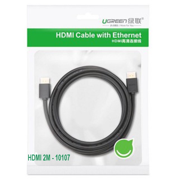 Cáp HDMI Ugreen dài 2M, 10M, 15M cao cấp hỗ trợ HDMI, 2K, 4K - HDMI chính hãng Ugreen