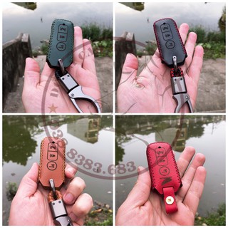 Bao Da Chìa Khóa Honda SH, PCX, SH Mode, Cub 125, Adv handmade  da bò thật 100%, khắc TÊN và  SĐT lên bao da) . Tặng Móc