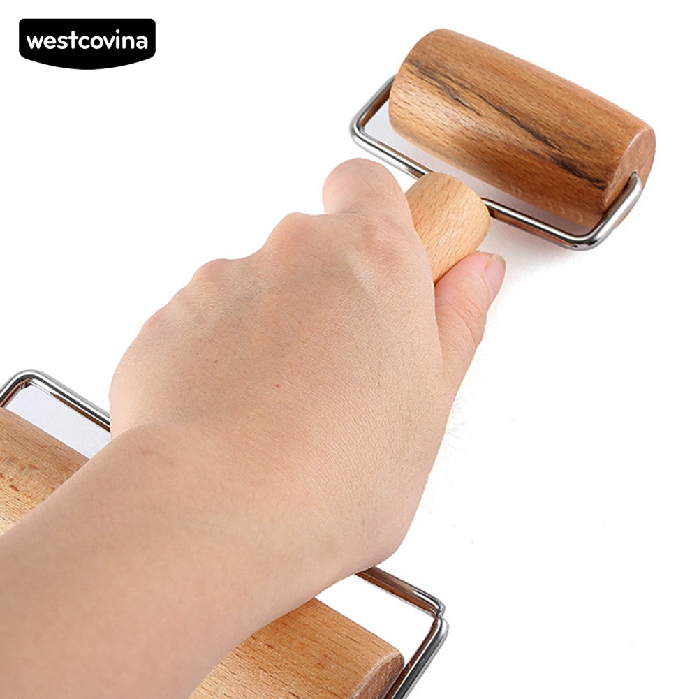 Phương Tây✔ Cây Lăn Bột Làm Bánh Hai Đầu Bằng Gỗ