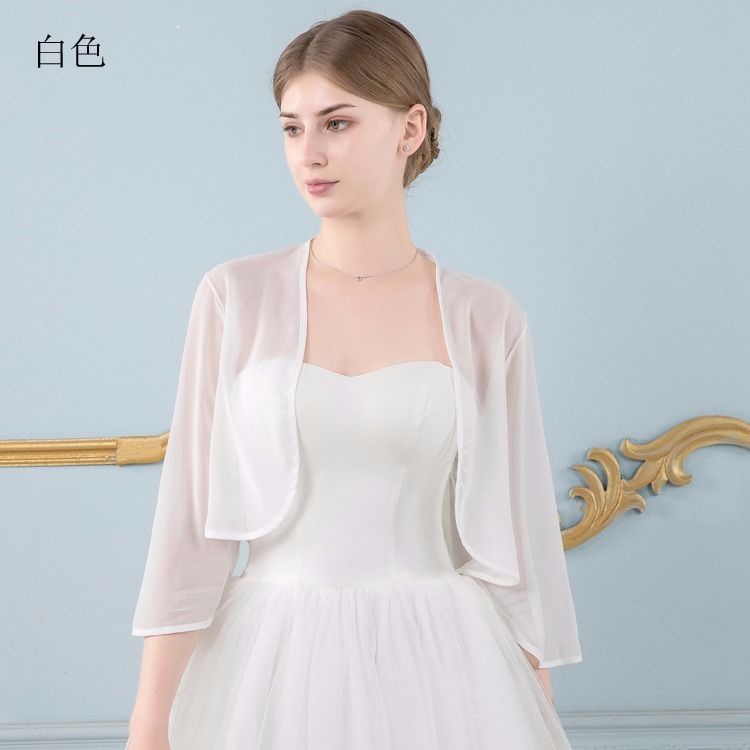 Áo Khoác Voan Kèm Đầm Dài Tay Lửng Phong Cách Retro Dễ Phối Đồ Thời Trang Mùa Hè | BigBuy360 - bigbuy360.vn