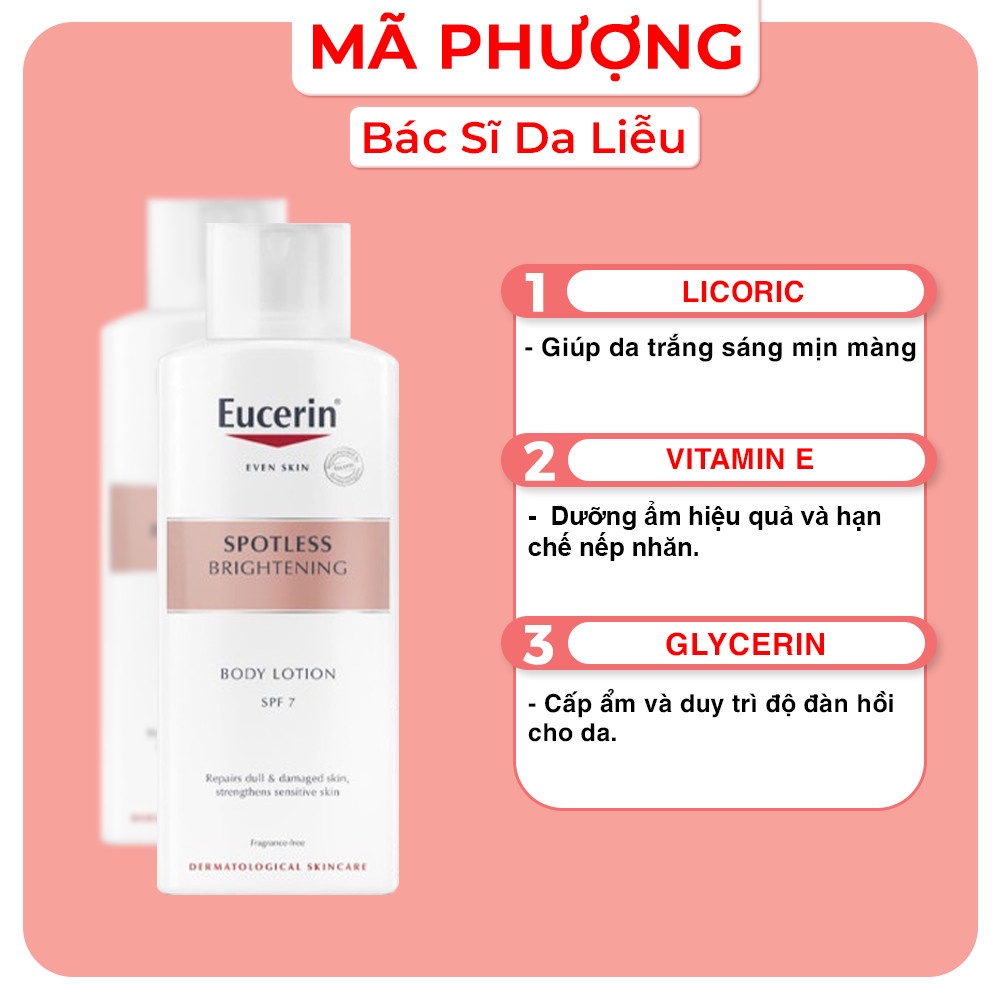 SỮA DƯỠNG THỂ TRẮNG DA - Eucerin White Therapy Whitening Body Lotion SPF 7 250ml