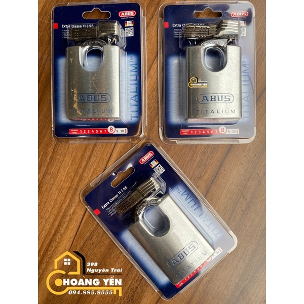 Khóa ABUS 96CSTI/60 thân TITALIUM 60mm, Khóa bấm chống cắt bằng kìm 4 chìa vi tính
