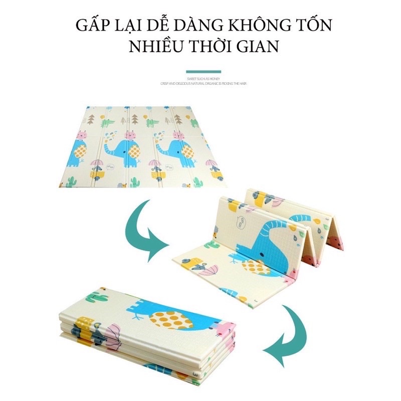 (Dày 10mm) Thảm xốp Xpe cho bé 2 mặt khổ 2m*1,8m chiếu xốp trải sàn chống trơn trượt