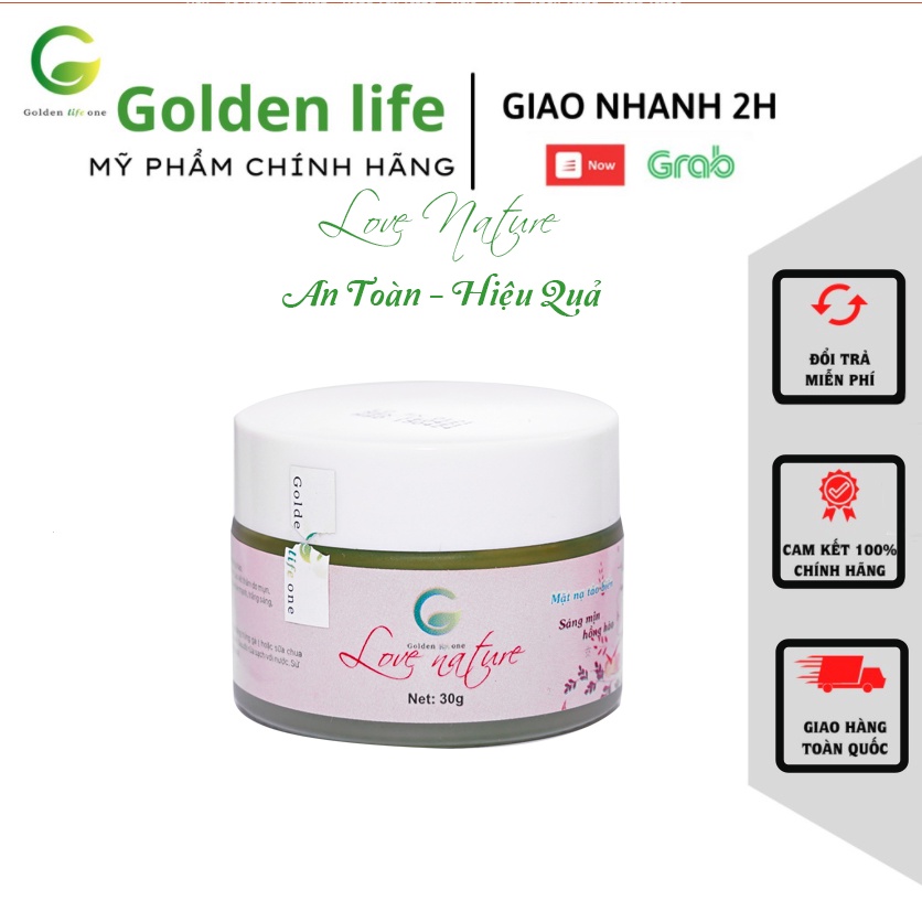 [HÀNG CAO CẤP - CHÍNH HÃNG] MẶT NẠ TẢO BIỂN LOVE NATURE TỪ GOLDEN LIFE ONE: HỘP 1 LỌ 30G