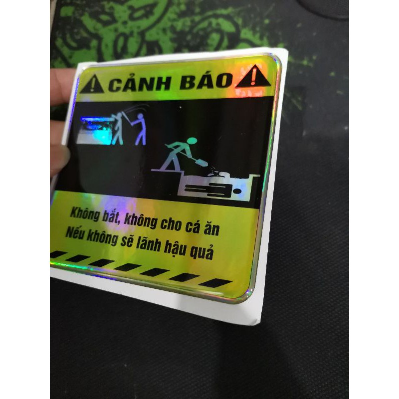 Logo cảnh báo không bắt , không cho cá ăn hài hước