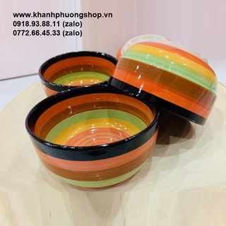 chén sứ cầu vòng - chén sứ