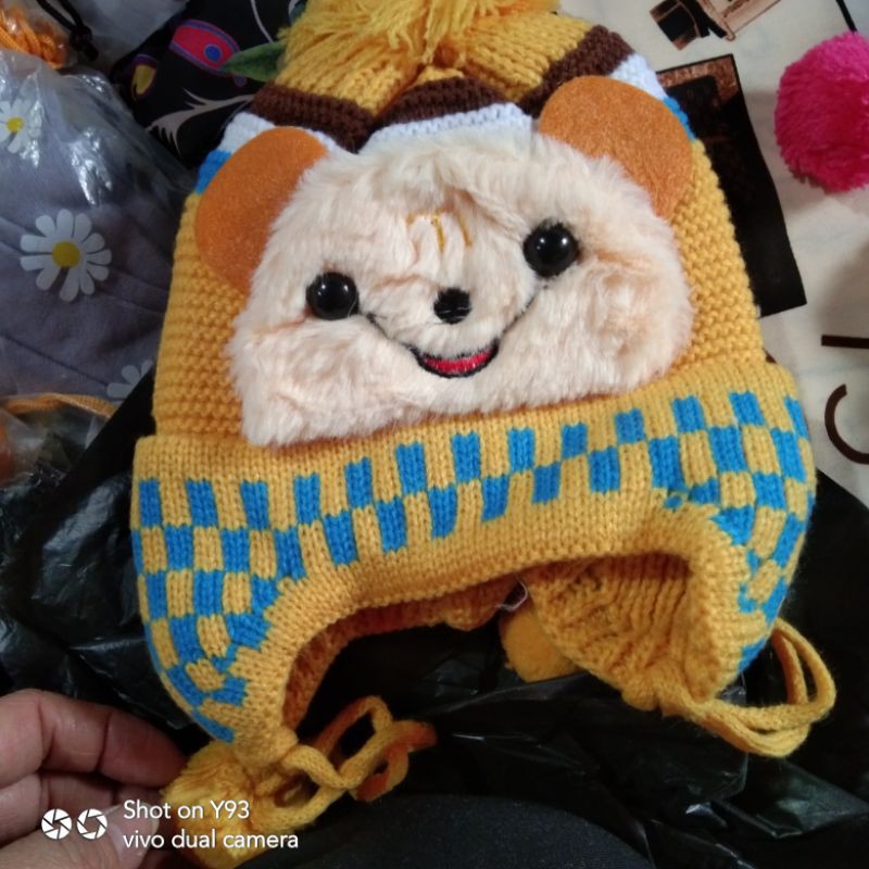 Mũ len lót nỉ lông của trẻ nhỏ1-2tuổi