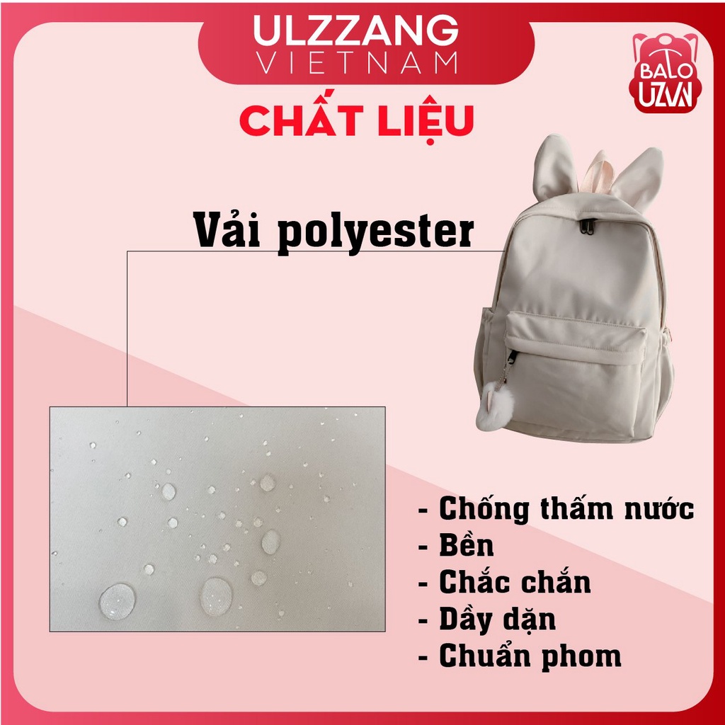 Balo nữ đi học thời trang Ulzzang Hàn Quốc, cặp sách đẹp hàng cao cấp dễ thương, túi xách học sinh chống nước