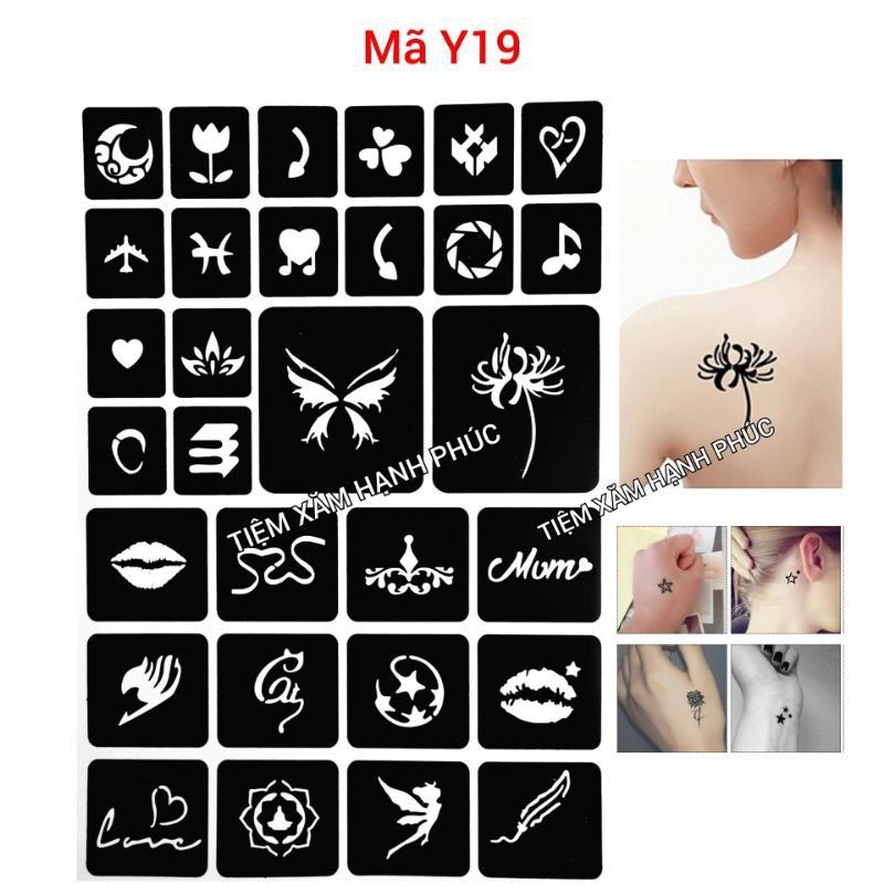 [Sỉ] Mực xăm tạm thời + tặng 3-5 hình xăm thử tạm thời, xăm giả tatoo Henna