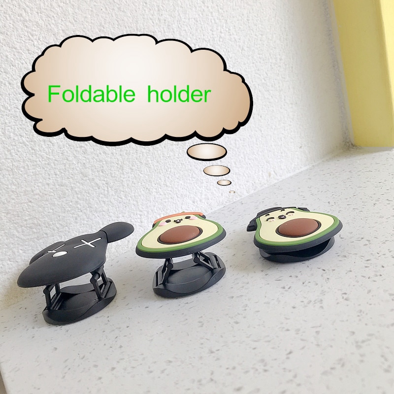 Universal Phone Socket Bracket Cute 3D Cartoon  Phone Expanding Stand